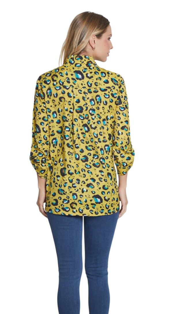 MULTIPLES WIRE COLLAR CHEETAH BLOUSE - Image 3