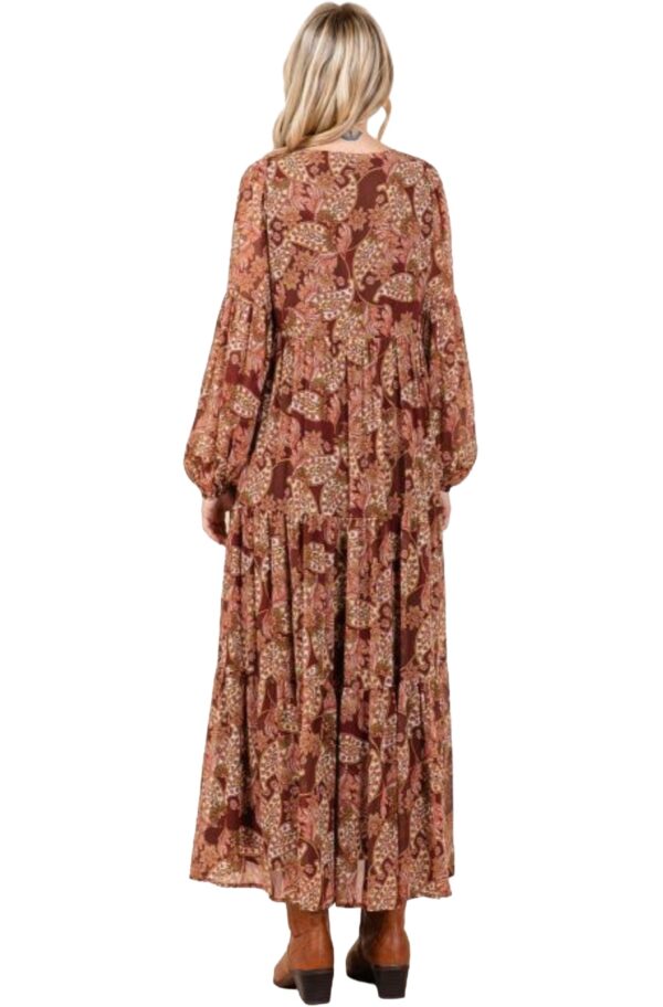 MITTOSHOP BOHO PAISLEY PRINT MAXI DRESS - Image 6