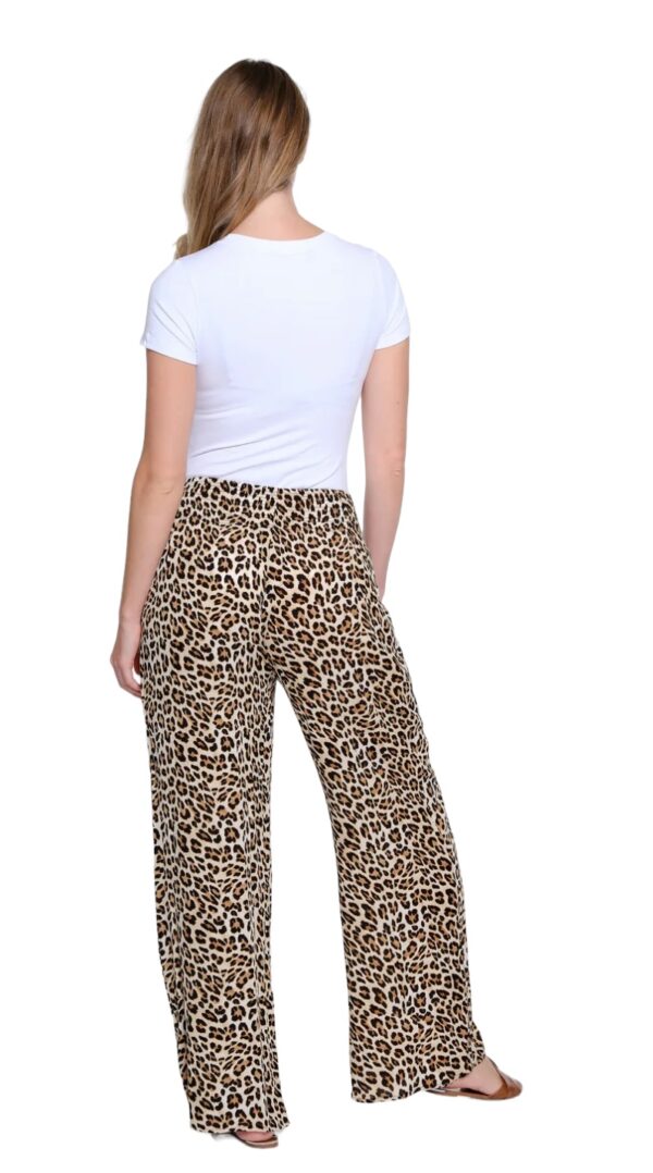 MULTIPLES CHEETAH PRINT WIDE LEG PANTS - Image 5