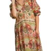 UMGEE BORDER PRINT TIERED MIDI DRESS - Image 2