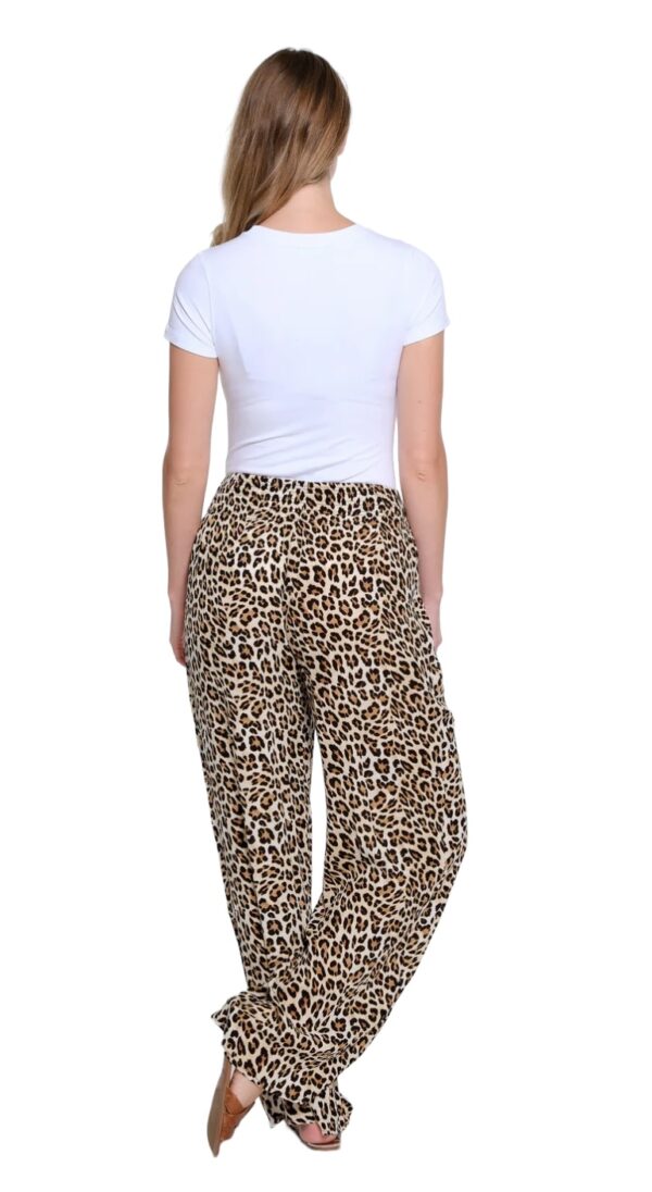 MULTIPLES CHEETAH PRINT WIDE LEG PANTS - Image 4