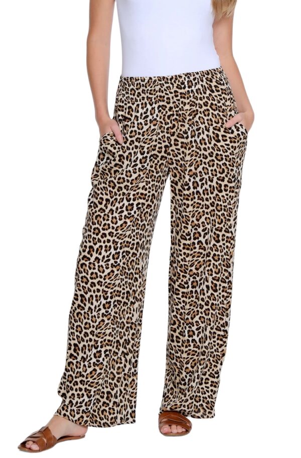 MULTIPLES CHEETAH PRINT WIDE LEG PANTS - Image 2