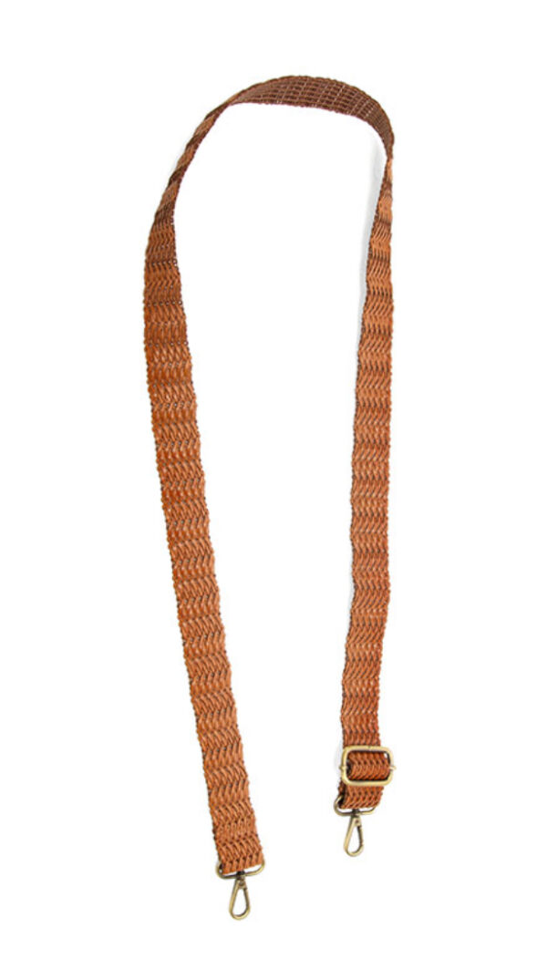 JOY SUSAN 1.25"WOVEN FAUX LEATHER GUITAR STRAP - Image 2