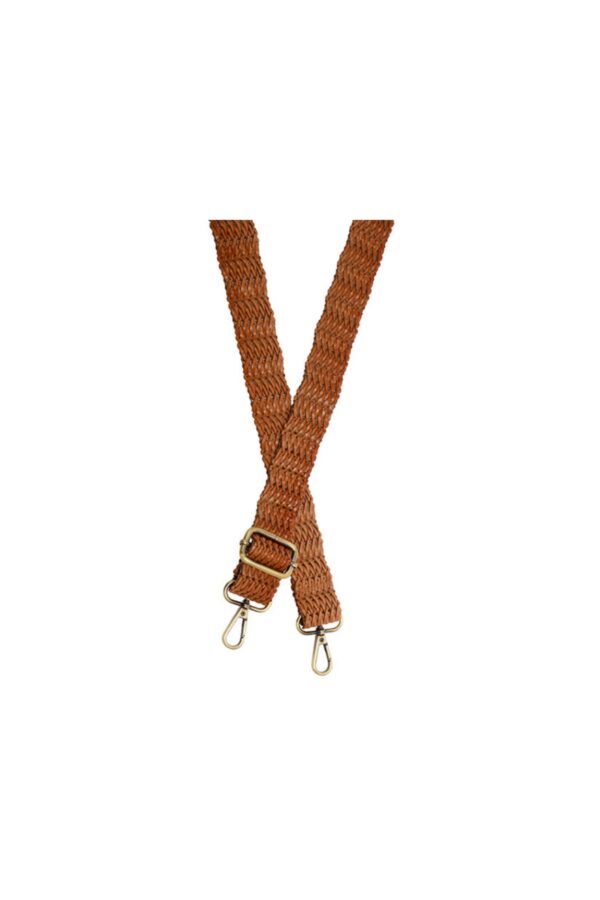 JOY SUSAN 1.25"WOVEN FAUX LEATHER GUITAR STRAP