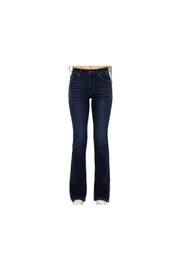 KAN CAN DARK WASH HIGH RISE SLIM BOOTCUT