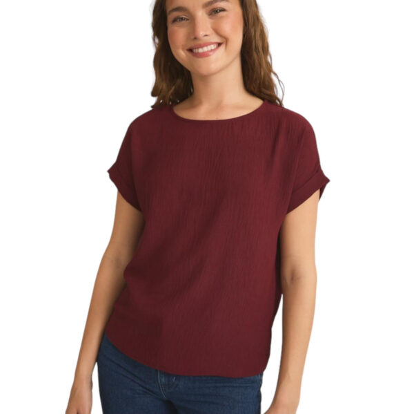 GILLI SHORT ROLL UP SLEEVE TOP - Image 6