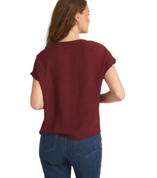 GILLI SHORT ROLL UP SLEEVE TOP - Image 4