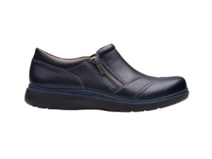 CLARKS CERTINA PURE NAVY LEATHER