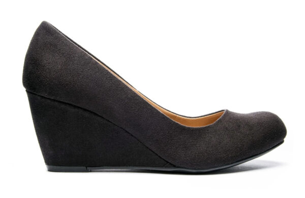 CL BY CHINESE LAUNDRY NIMA BLACK FAUX SUEDE WEDGE - Image 2