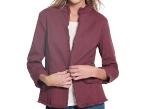 MULTIPLES AUBURN FRINGE TRIM JACKET