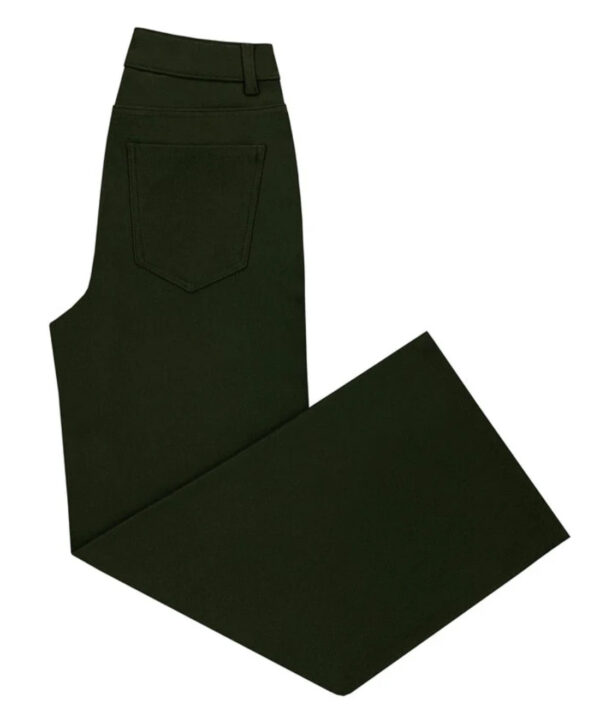 ETHYL OLIVE PONTE WIDE LEG ANKLE PANT - Image 3