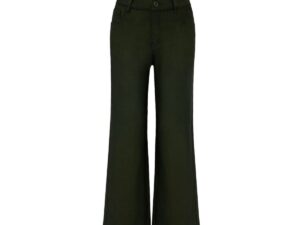 ETHYL OLIVE PONTE WIDE LEG ANKLE PANT