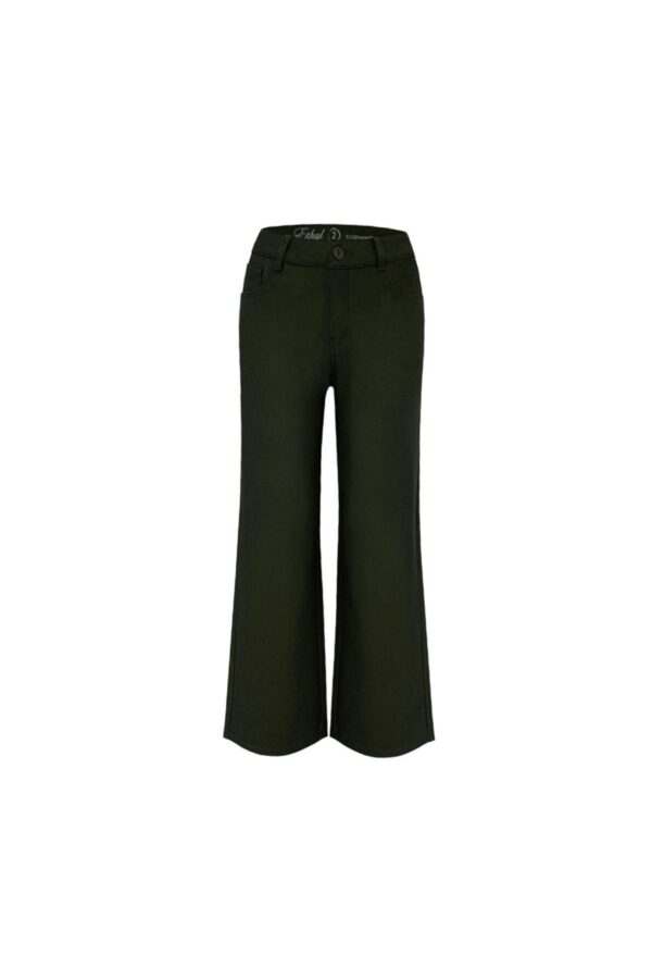 ETHYL OLIVE PONTE WIDE LEG ANKLE PANT