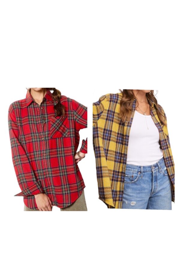 LA MIEL PLAID FLANNEL SHIRT