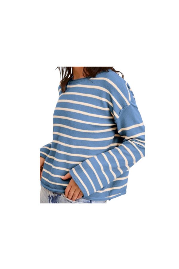 LA MIEL SUPER SOFT STRIPED ROUND NECK SWEATER