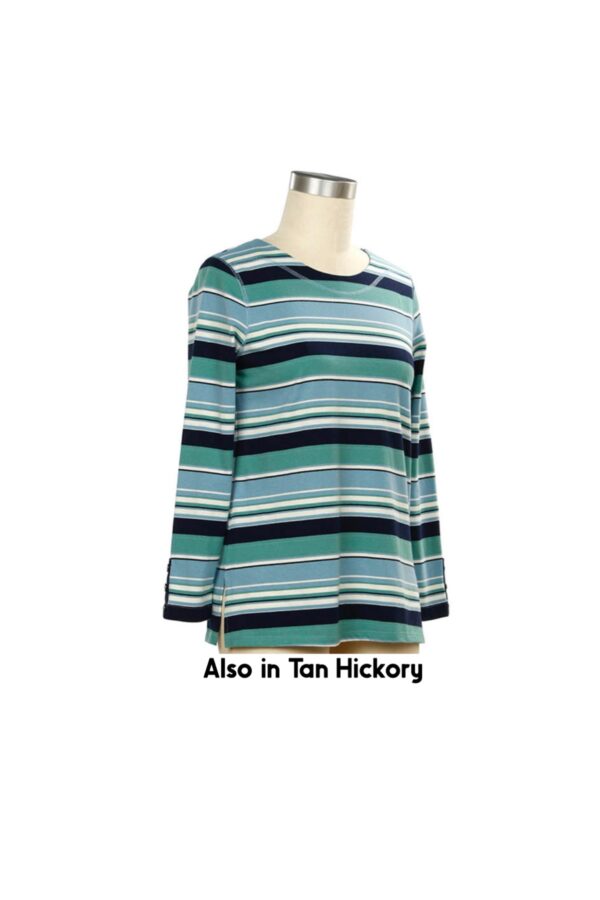 SOUTHERN LADY LONG SLEEVE STRIPED KNIT TOP