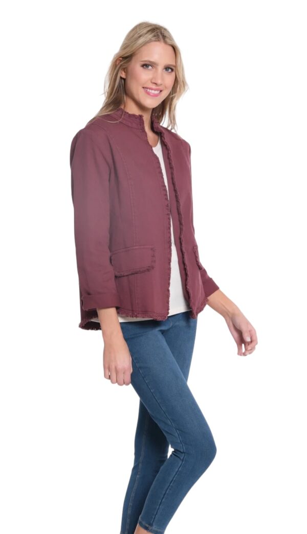 MULTIPLES AUBURN FRINGE TRIM JACKET - Image 4