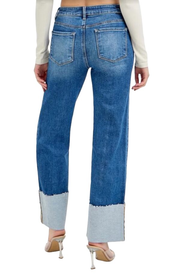 RISEN JEANS HIGH RISE ANKLE WIDE CUFF JEANS - Image 5
