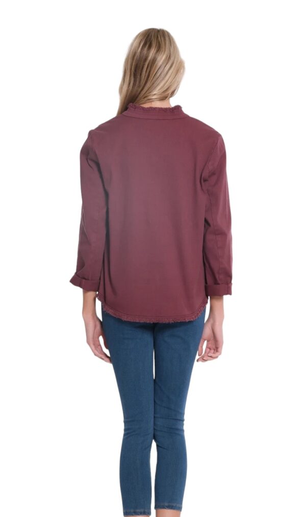 MULTIPLES AUBURN FRINGE TRIM JACKET - Image 3