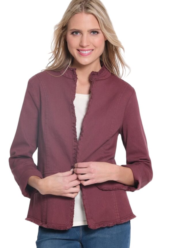 MULTIPLES AUBURN FRINGE TRIM JACKET - Image 2