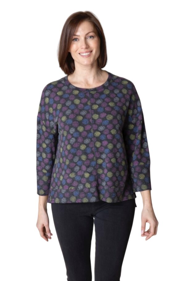 HABITAT FLEECE RIB TRIM BOXY CREW - Image 2