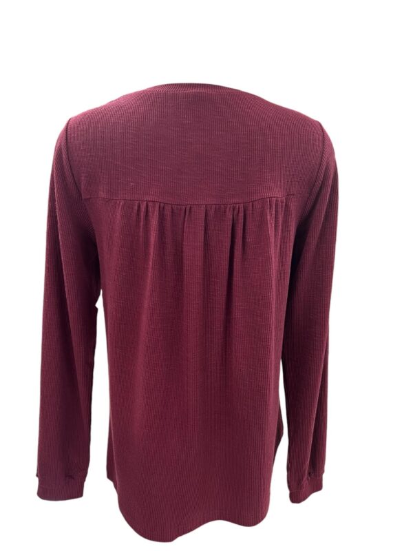 JODIFL LONG SLEEVE PLEAT BACK KNIT TOP - Image 3