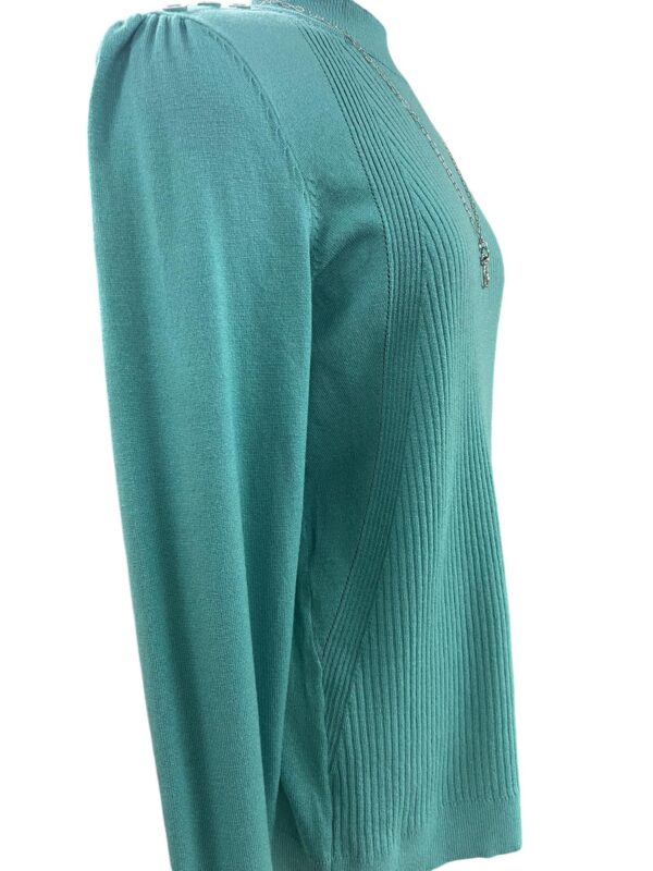 SOUTHERN LADY LONG SLEEVE MOCK NECK SWEATER WITH BUTTONS - Image 6