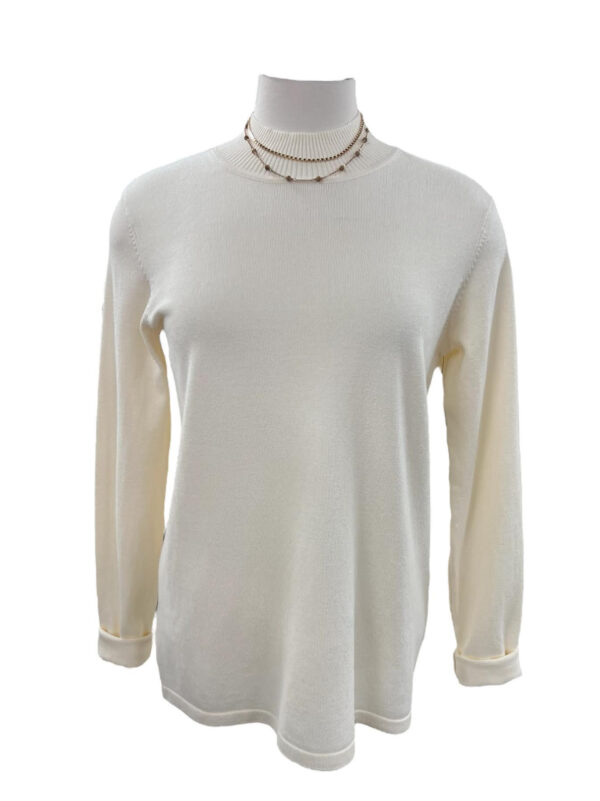MULTIPLES LONG SLEEVE MOCK NECK SWEATER KNIT TOP - Image 5