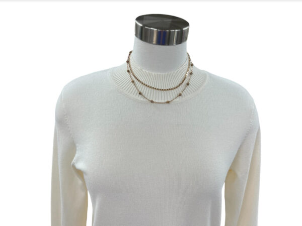 MULTIPLES LONG SLEEVE MOCK NECK SWEATER KNIT TOP - Image 4