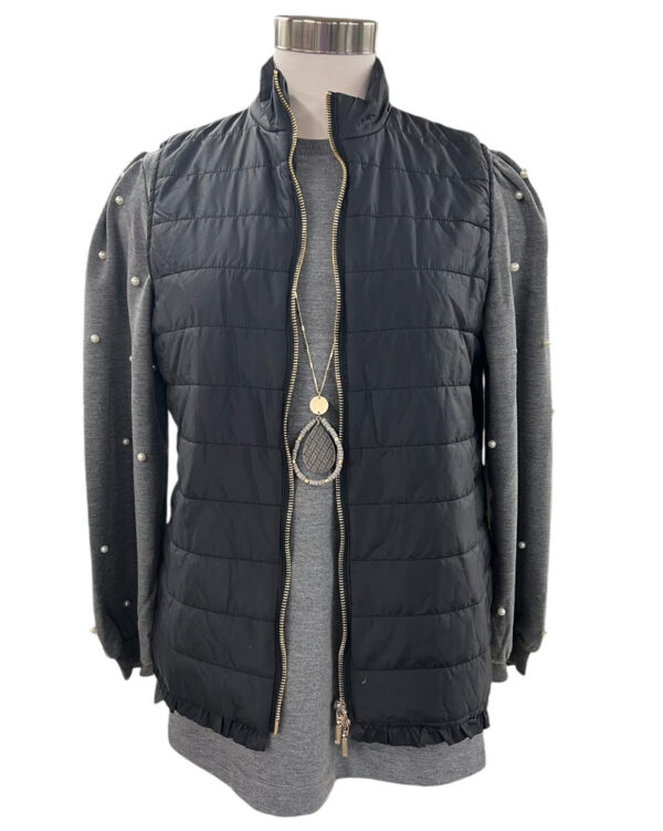 MULTIPLES SOLID LINED QUILTED VEST - Image 7