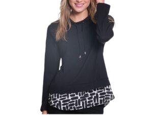 MULTIPLES DRAW STRING LAYERED KNIT TOP