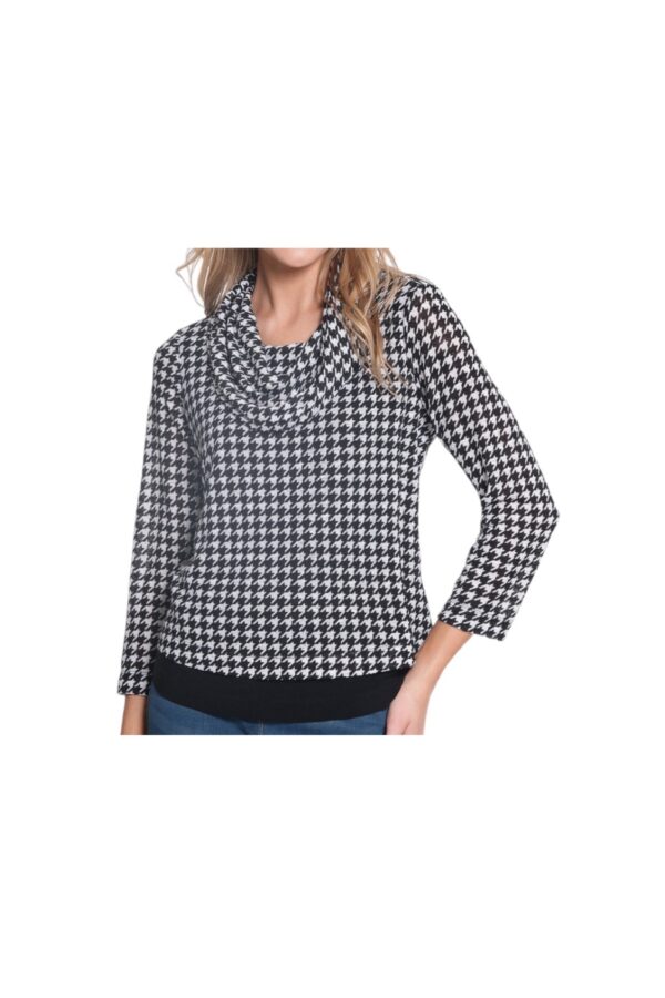 MULTIPLES LAYERED COWL NECK HI LO TOP