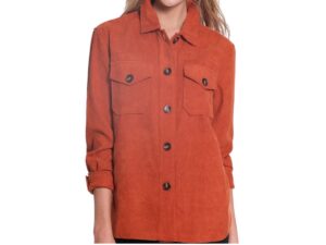 MULTIPLES CUFFED LONG SLEEVE 2 POCKET BUTTON FRONT SHIRT