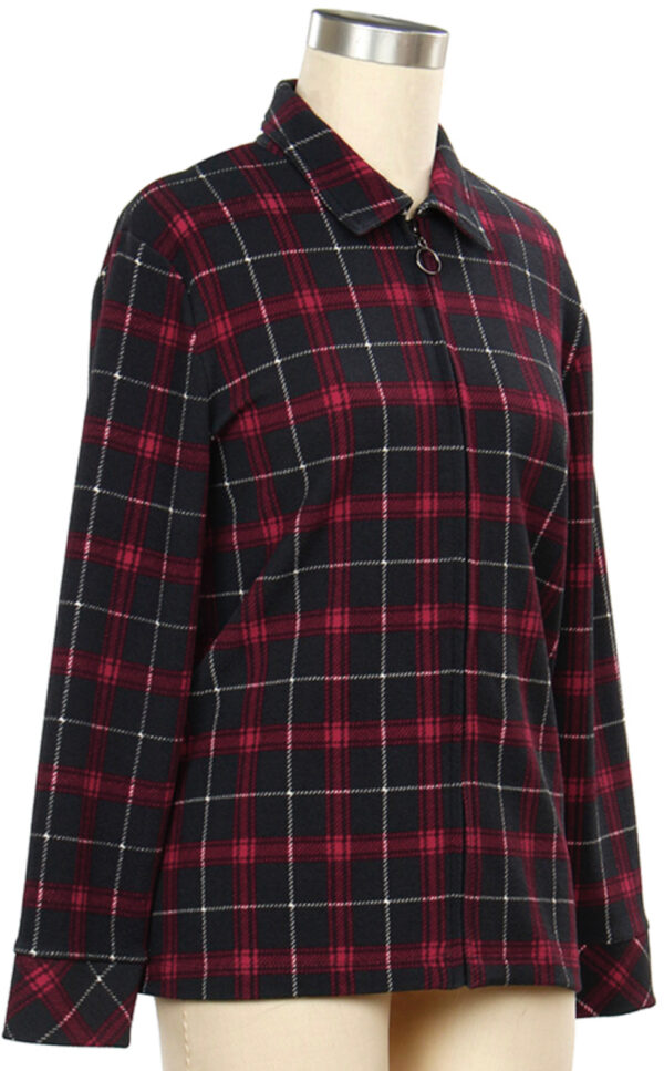 SOUTHERN LADY ZIP FRONT PLAID JACKET - Image 2