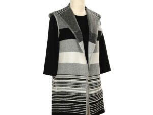 SOUTHERN LADY OPEN STRIPED SWEATER VEST