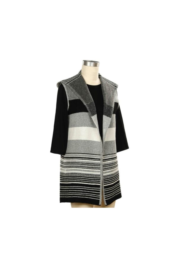 SOUTHERN LADY OPEN STRIPED SWEATER VEST