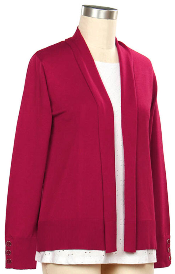 SOUTHERN LADY LONG SLEEVE KNIT OPEN CARDIGAN - Image 2