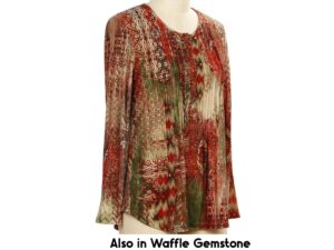 SOUTHERN LADY LONG SLEEVE PRINT BUTTON FRONT TOP