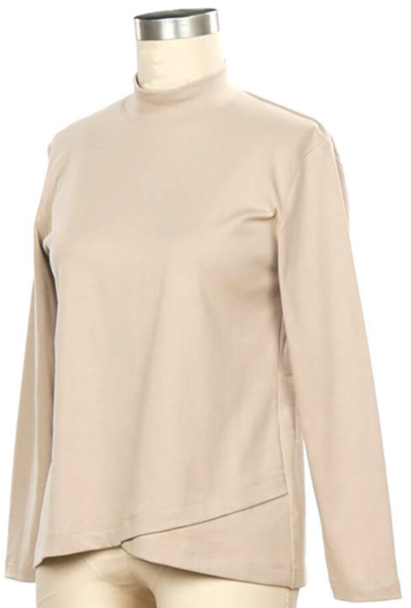 SOUTHERN LADY ANGLE HEM MOCK NECK TOP - Image 2