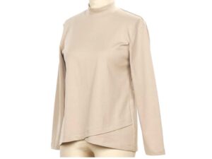 SOUTHERN LADY ANGLE HEM MOCK NECK TOP