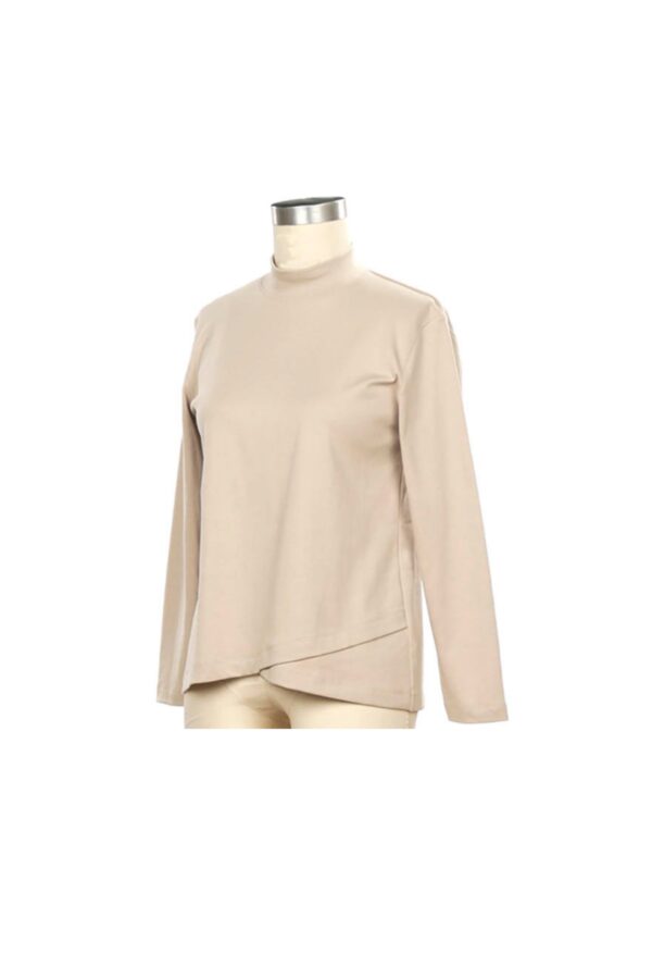 SOUTHERN LADY ANGLE HEM MOCK NECK TOP