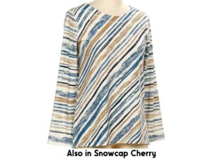 SOUTHERN LADY LONG SLEEVE ANGLE STRIPE KNIT TOP