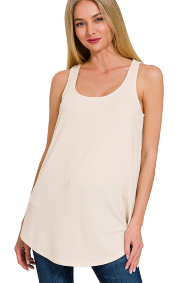 ZENANA SAND RELAXED FIT TANK - Image 2
