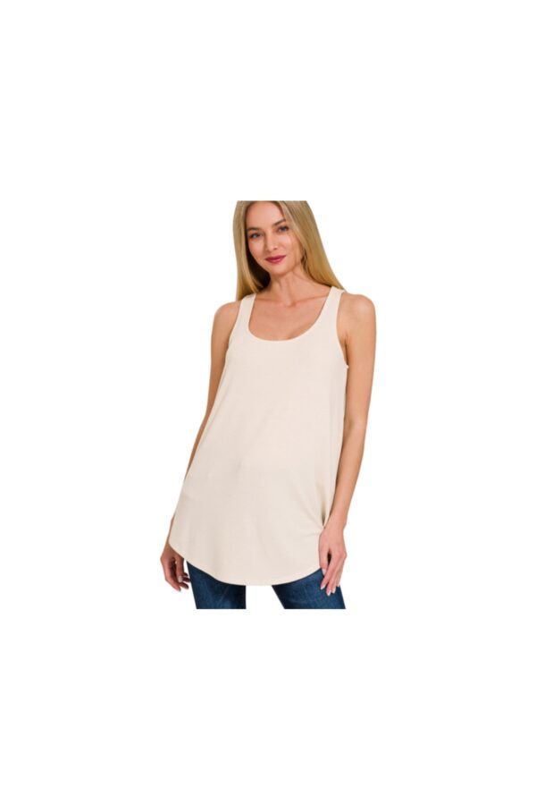 ZENANA SAND RELAXED FIT TANK
