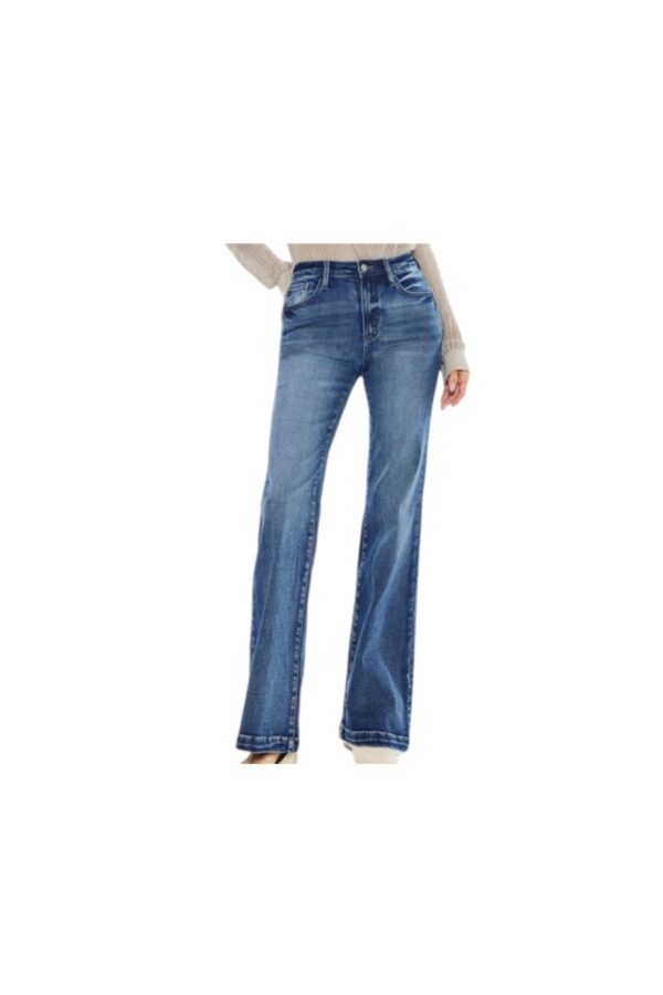 KAN CAN HIGH RISE DARK WIDE LEG FLARE
