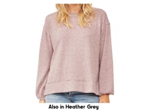 ANDREE SUPER SOFT KNIT CREW NECK TOP