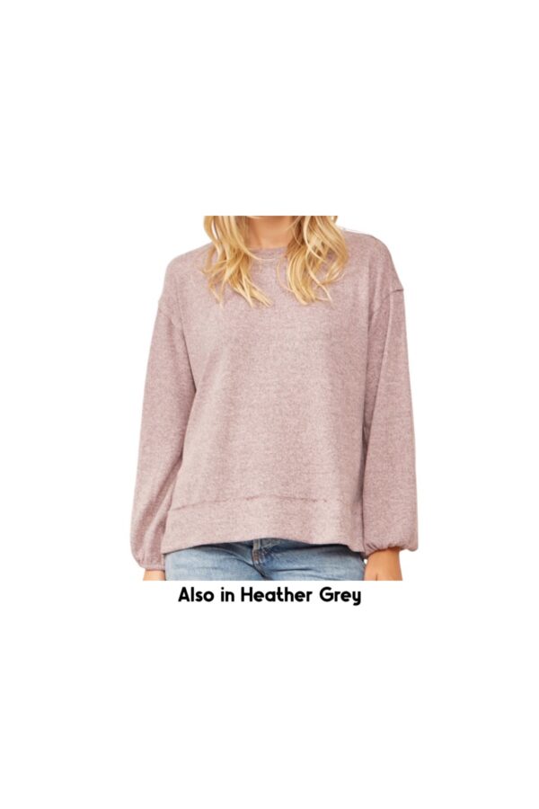 ANDREE SUPER SOFT KNIT CREW NECK TOP