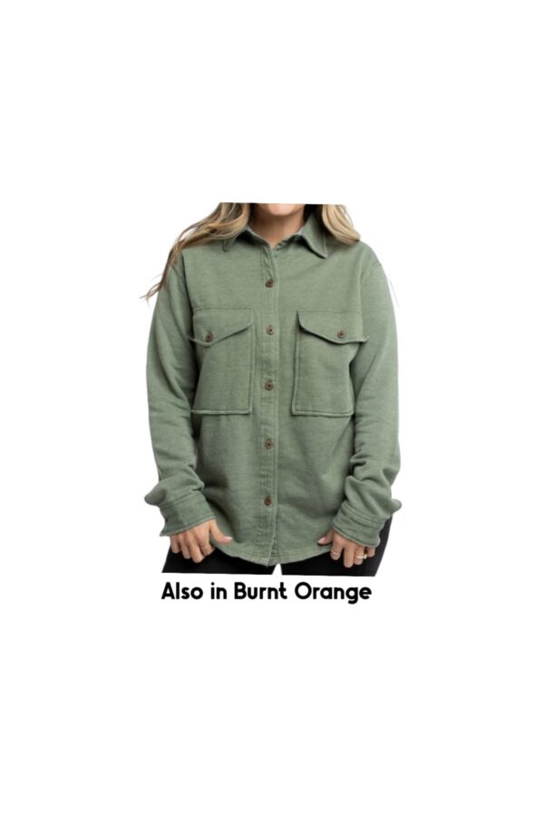 ROYCE APPAREL VINTAGE WASH FLEECE SHACKET