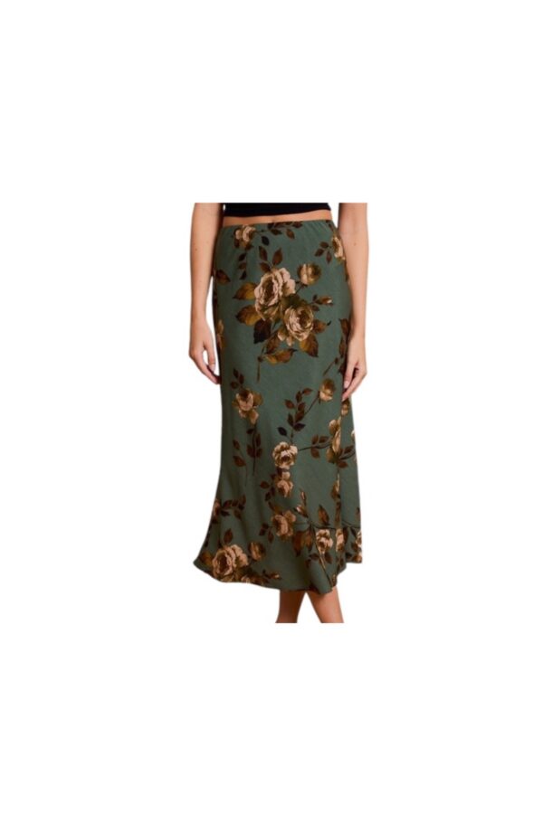 GILLI FLORAL PRINT MIDI SKIRT
