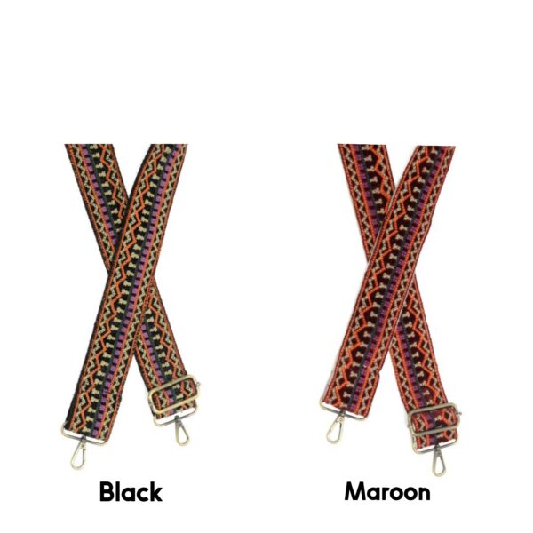 JOY SUSAN 2" VELVET STRIPE GUITAR STRAP